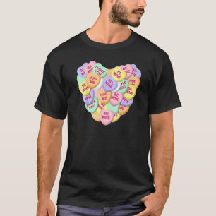 Oude snoeppraat Hartjes voor Anti Valentijn T-shirt