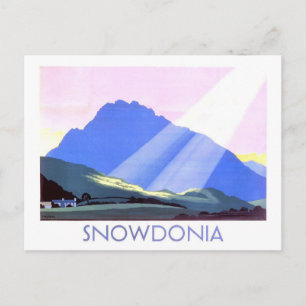 Oude Snowdonia Wales Reisposter Briefkaart