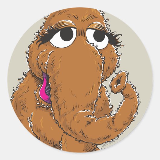 Oude Snuffy Ronde Sticker (Voorkant)