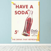 Oude Sodawerfposter Canvas Afdruk (Insitu (Houten vloer))