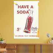 Oude Sodawerfposter Canvas Afdruk (Insitu (Woonkamer))