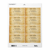 Oude sojakanaallabels etiket (Full Sheet)
