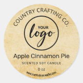 Oude  sojakanaallabels ronde sticker (Voorkant)