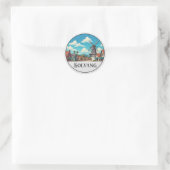 Oude Solvang Californië Ronde Sticker (Tas)