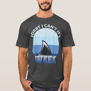 Oude Sorry Kan Niet Het Is Week Funny Haai T-shirt