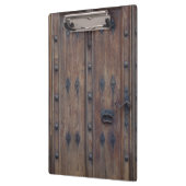 Oude Spaanse houten deur met bouten Klembord (Links)