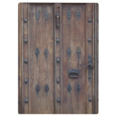 Oude Spaanse houten deur met bouten Klembord (Achterkant)