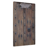 Oude Spaanse houten deur met bouten Klembord (Rechts)