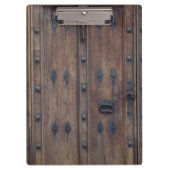 Oude Spaanse houten deur met bouten Klembord (Voorkant)