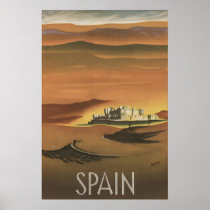 Oude Spaanse Kasteel Reisposter Coca Segovia Poster