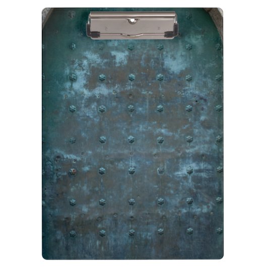 Oude Spaanse koperen beklede metalen deur Klembord (Voorkant)