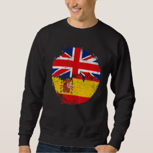 Oude Spaanse met Britse Vlag Roots Spanje Trui