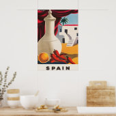 Oude Spaanse Reisposter Mediterrane Stilleven Poster (Keuken)