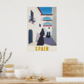 Oude Spaanse Reisposter Mediterrane Straat Poster (Keuken)