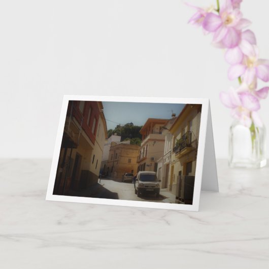 Oude Spaanse Straat in Lliria Town, Valencia Kaart (Orchidee)