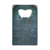 Oude Spaanse Transparante Koperdeur Creditkaart Flessenopener (Voorkant)