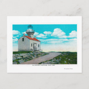 Oude Spaanse vuurtoren in Point Loma Briefkaart