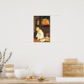 Oude spannende Halloween van Ellen Clapsaddle Poster (Keuken)