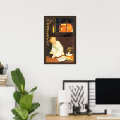 Oude spannende Halloween van Ellen Clapsaddle Poster (Thuiskantoor)