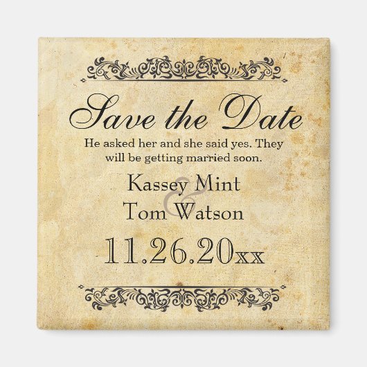 Oude speciale viering met sierbeugels magneet (Voorkant)