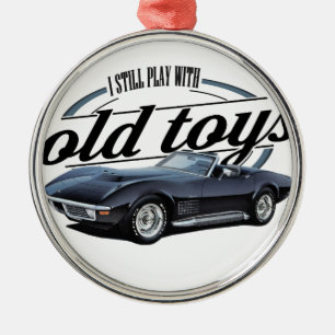 oude speelgoed zwarte vette auto metalen ornament