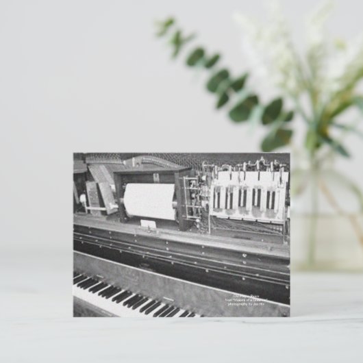 Oude speler Piano Briefkaart (Staand voorkant)