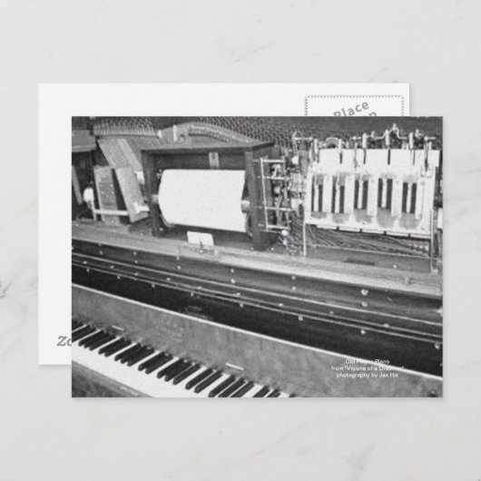 Oude speler Piano Briefkaart (Voorkant / Achterkant)