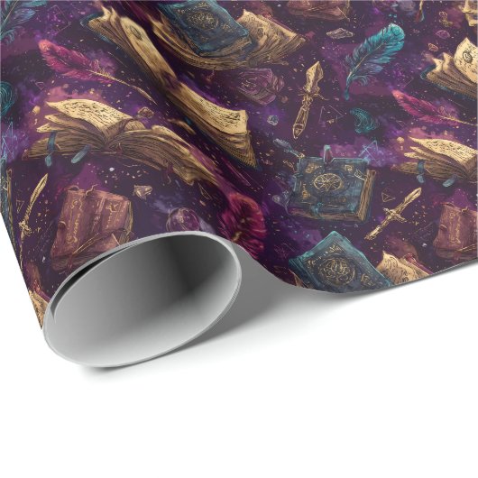 Oude Spellbooks en betoverde Quill D & D-geleerde Cadeaupapier (Rol Hoek)