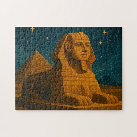 Oude Sphinx Mystique Puzzel Blauw Goud (Horizontaal)