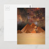 Oude Sphynx in de ruimte Briefkaart (Voorkant / Achterkant)