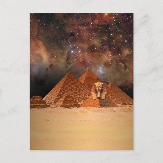 Oude Sphynx in de ruimte Briefkaart (Voorkant)