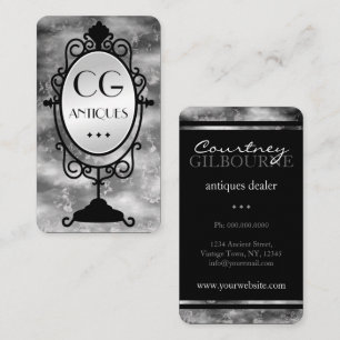 Oude Spiegel Antieke Dealer Visitekaartjes