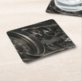 Oude Spierauto Chrysler Dashboard Papier Coaster Kartonnen Onderzetters (Schuin)