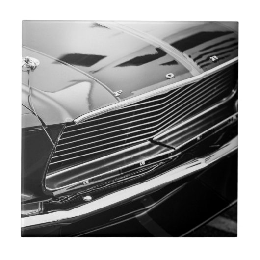 Oude spierwagen Aangepast stuurprogramma Monochrom Tegeltje (Voorkant)