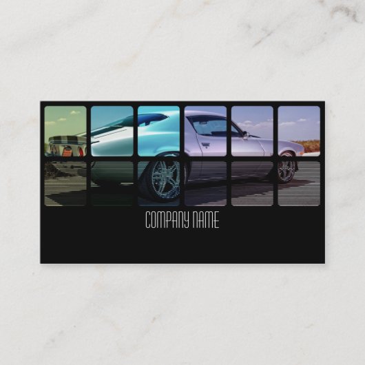 Oude spierwagen in verschillend visitekaartje (Voorkant)