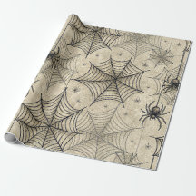 Oude spinnen en webben Halloween-patroon