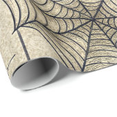 Oude spinnen en webben Halloween-patroon Cadeaupapier (Rol Hoek)