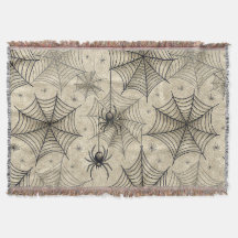 Oude spinnen en webben Halloween patroon