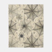 Oude spinnen en webben Halloween-patroon Fleece Deken (Voorkant)