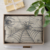 Oude spinnen en webben Halloween-patroon Tissuepapier (Geschenk)