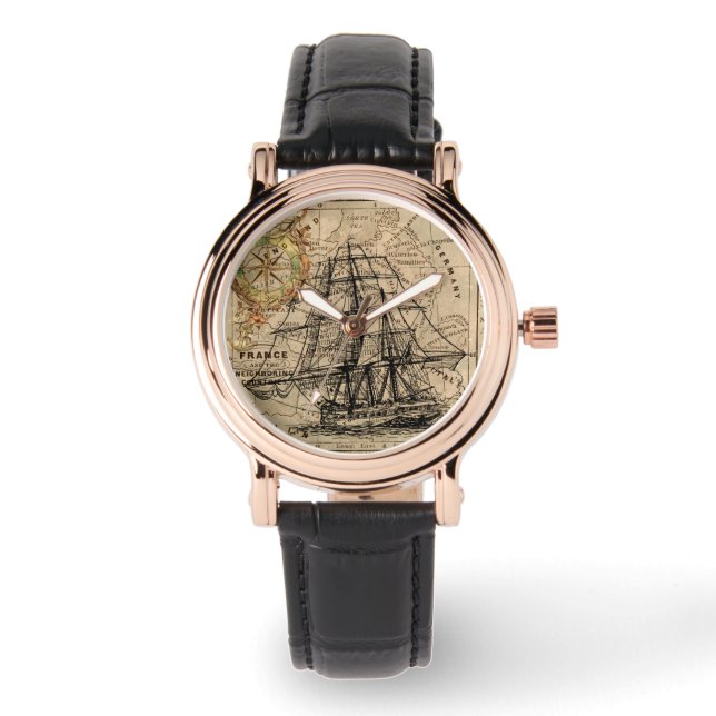 Oude spoeldienst voor verzending en kaartkijken horloge (Voorkant)