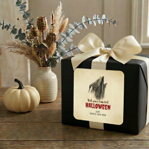 Oude spook Halloween gepersonaliseerde sticker