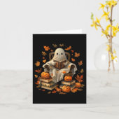 Oude spookboek leespompoen gothic halloween kaart (Gele Bloem)