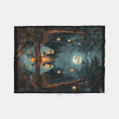 Oude spookboek lezen kamperen gotische Hallowee Fleece Deken (Voorkant (Horizontaal))