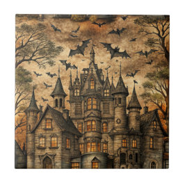 Oude spookhuis (2) tegeltje