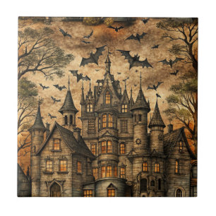 Oude spookhuis (2) tegeltje