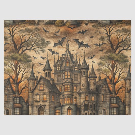 Oude spookhuis (2) tissuepapier (Voorkant)