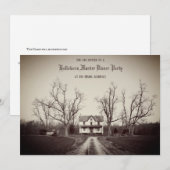 Oude spookhuis op maat gemaakte Halloween uitnodig Feestdagenkaart (Voorkant / Achterkant)