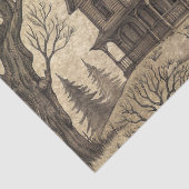 Oude spookhuis & volle maan tissuepapier (Detail)