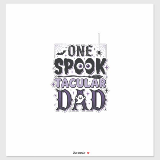 Oude Spooktacular Vader Halloween T-shirt Ontwerp_ Sticker (Vel)